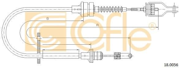 Cable Pull, clutch control 18.0056