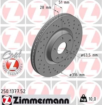 Brake Disc SPORT BRAKE DISC Z 250.1377.52