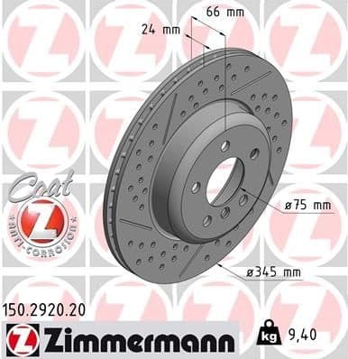 Brake Disc COAT Z 150.2920.20