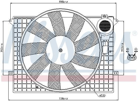 Fan, engine cooling 85401