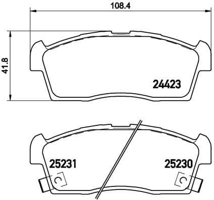 Brake Pad Set, disc brake PRIME LINE P61108