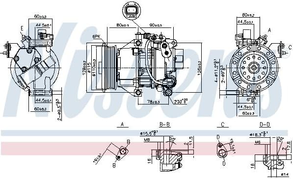 Compressor, air conditioning ** FIRST FIT ** 89554