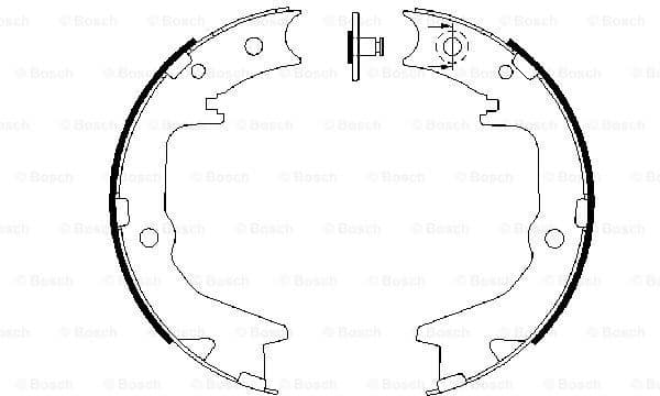 Brake Shoe Set, parking brake 0986487683