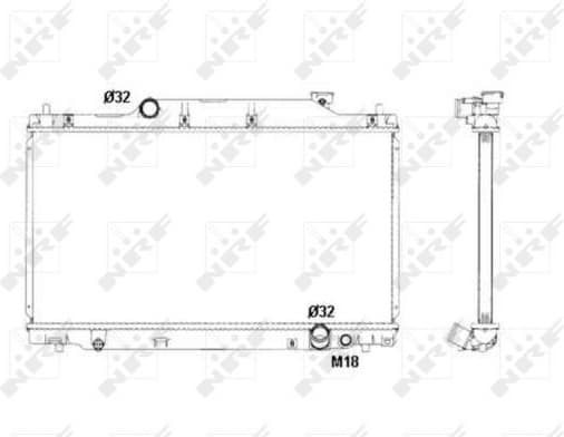 Radiator, engine cooling 53439
