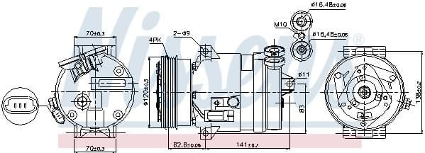 Compressor, air conditioning ** FIRST FIT ** 89258