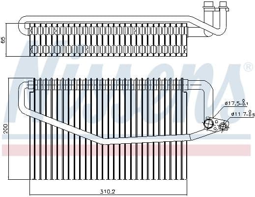 Evaporator, air conditioning 92245