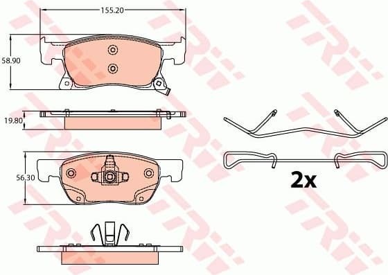 Brake Pad Set, disc brake GDB2138