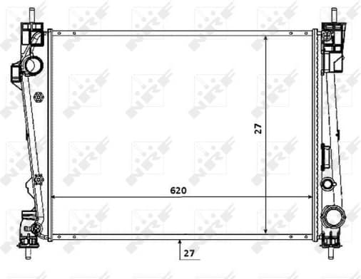 Radiator, engine cooling 53933