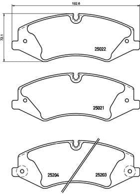 Brake Pad Set, disc brake PRIME LINE P44022