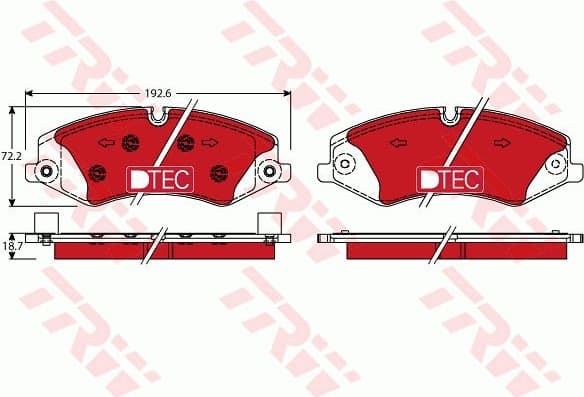 Brake Pad Set, disc brake DTEC COTEC GDB1898DTE