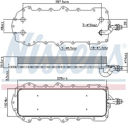 Oil Cooler, engine oil 90944