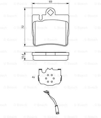 Brake Pad Set, disc brake 0986424830 - image 7