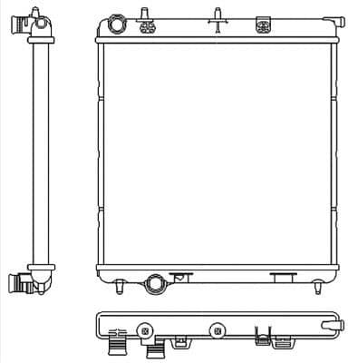 Radiator, engine cooling EASY FIT 53531