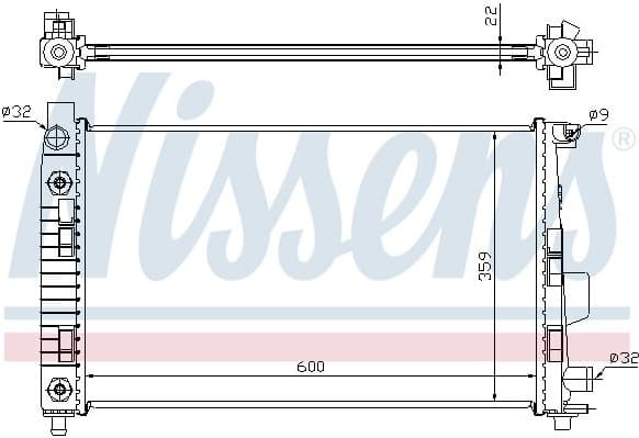Radiator, engine cooling 62781A