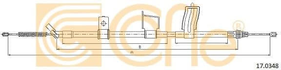 Cable Pull, parking brake 17.0348