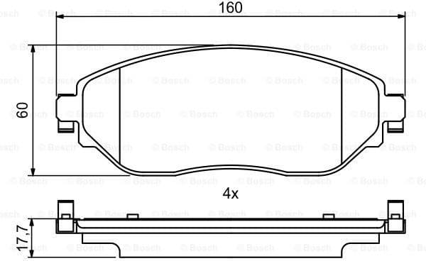 Brake Pad Set, disc brake 0986494817 - image 7