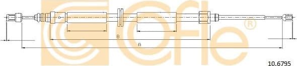 Cable Pull, parking brake 10.6795