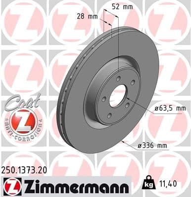 Brake Disc COAT Z 250.1373.20