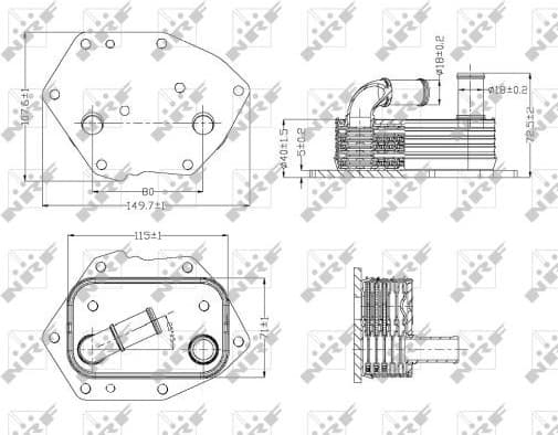 Oil Cooler, engine oil EASY FIT 31313