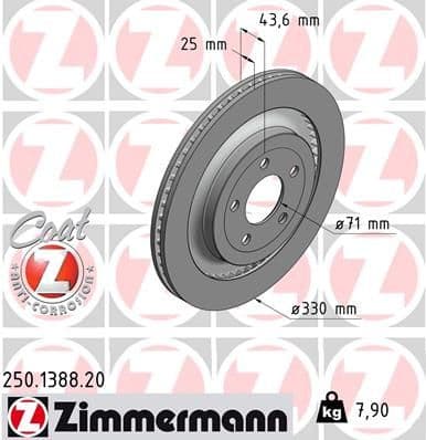 Brake Disc COAT Z 250.1388.20