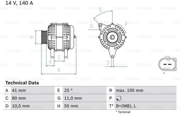 Alternator 0986046210