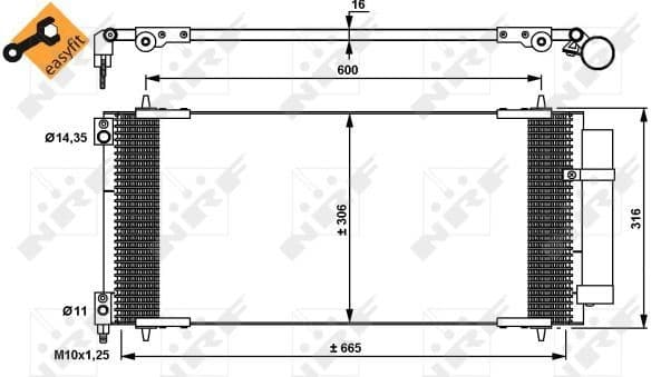 Condenser, air conditioning EASY FIT 35905