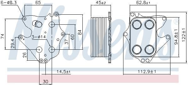 Oil Cooler, engine oil ** FIRST FIT ** 90990