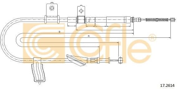 Cable Pull, parking brake 17.2614