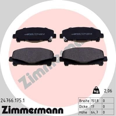 Brake Pad Set, disc brake 24766.175.1
