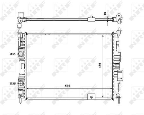Radiator, engine cooling 53846