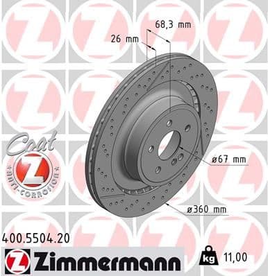 Brake Disc COAT Z 400.5504.20