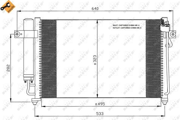 Condenser, air conditioning EASY FIT 35476
