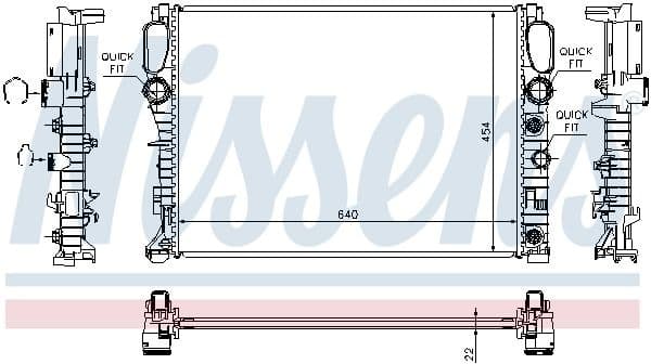 Radiator, engine cooling ** FIRST FIT ** 62792A