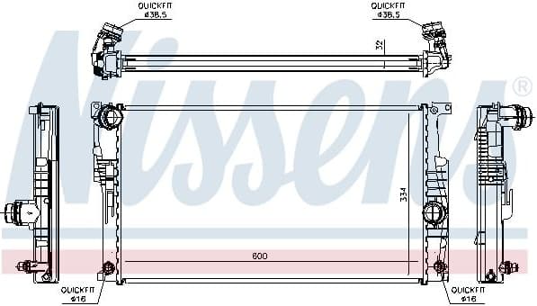 Radiator, engine cooling 60817