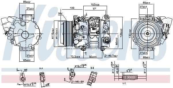 Compressor, air conditioning ** FIRST FIT ** 890143
