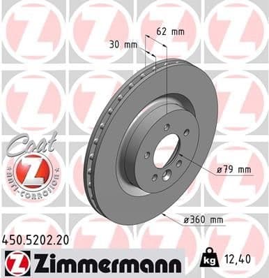 Brake Disc COAT Z 450.5202.20