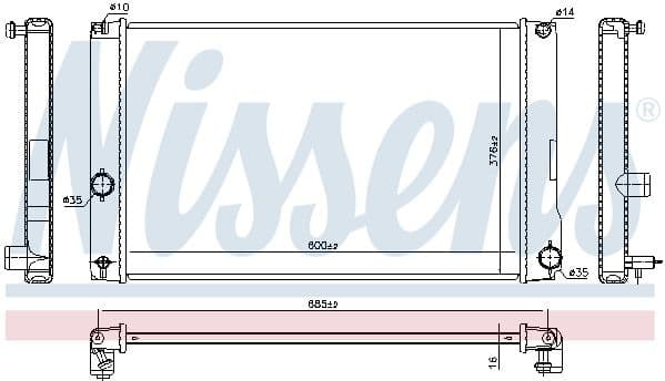 Radiator, engine cooling 646842