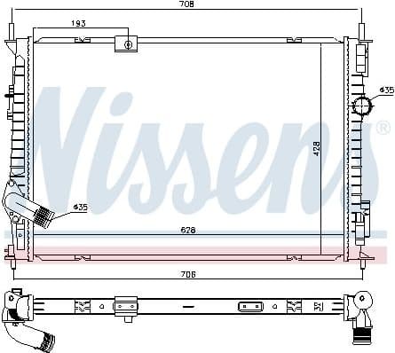 Radiator, engine cooling 68733