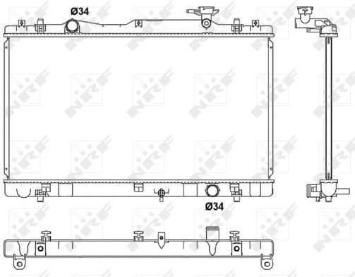 Radiator, engine cooling 53062