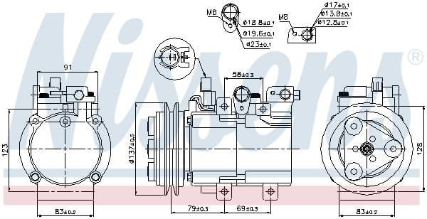 Compressor, air conditioning ** FIRST FIT ** 89282