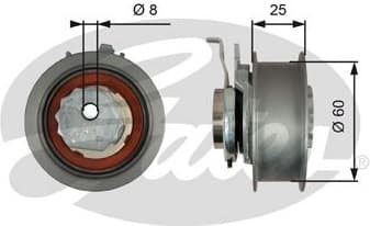 Tensioner Pulley, timing belt PowerGrip™ T43247