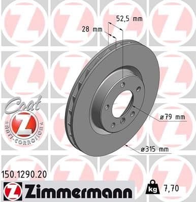 Brake Disc COAT Z 150.1290.20