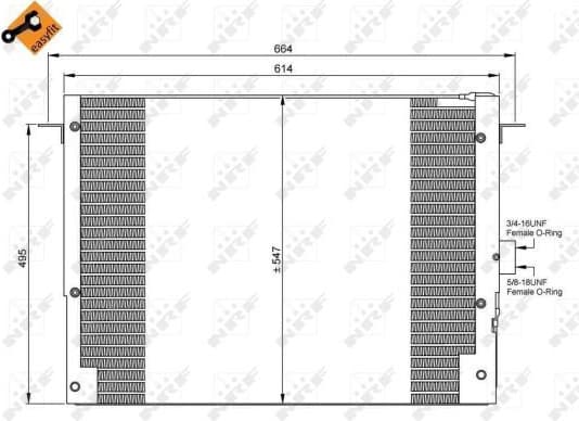 Condenser, air conditioning EASY FIT 35657