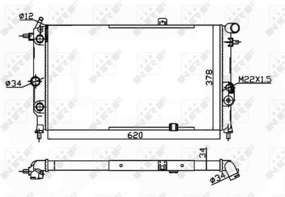 Radiator, engine cooling Economy Class 58973A