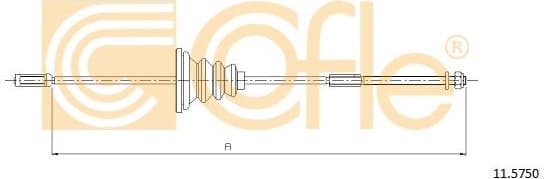 Cable Pull, parking brake 11.5750