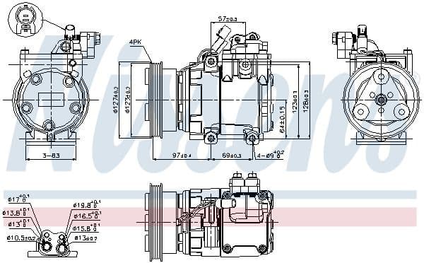 Compressor, air conditioning ** FIRST FIT ** 89277