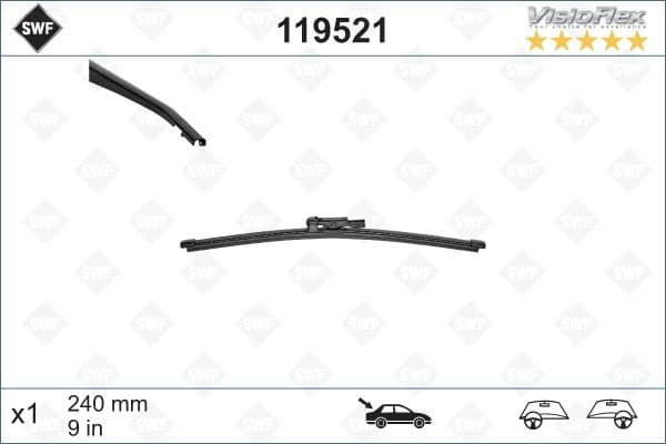 Wiper Blade DAS ORIGINAL REAR 119521