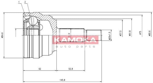 Joint Kit, drive shaft 6612