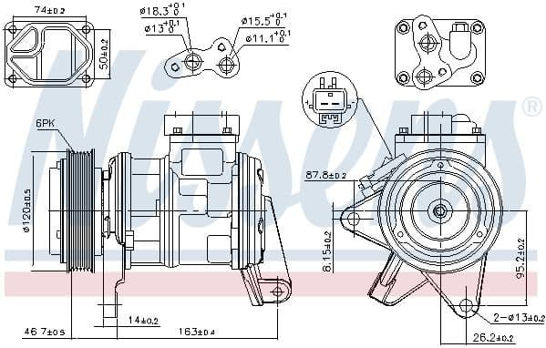 Compressor, air conditioning ** FIRST FIT ** 89087