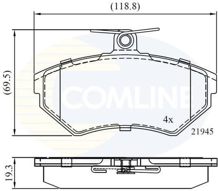 Brake pads front CBP0736